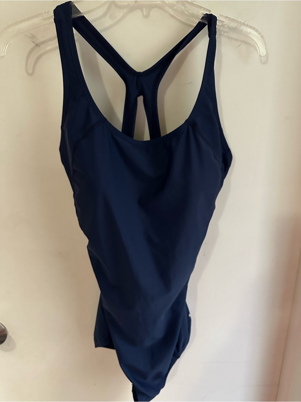 Speedo PowerFLEX Womens Size 16 Navy One Piece Swimsuit Ultraback Built In Bra